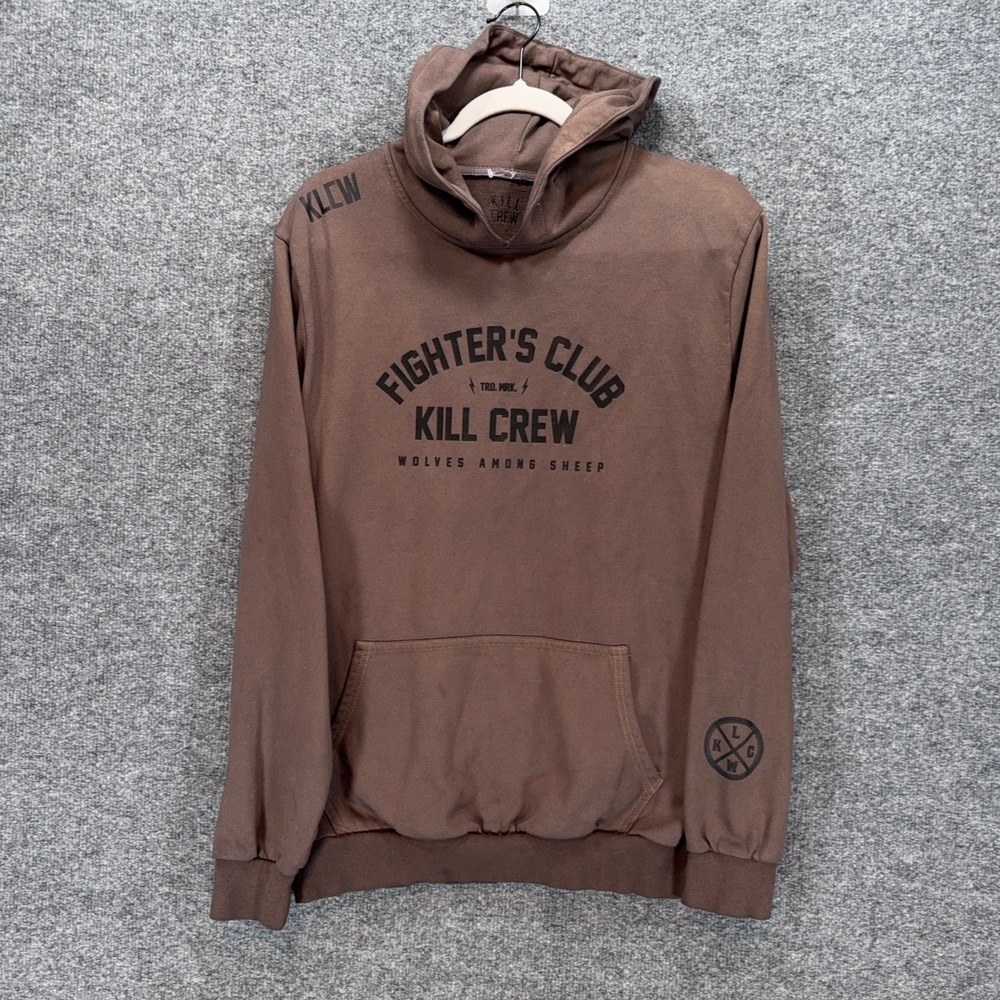Kill Crew Hoodie Mens Medium Brown Fighters‎ Club Wolves Among Sheep Sweatshirt